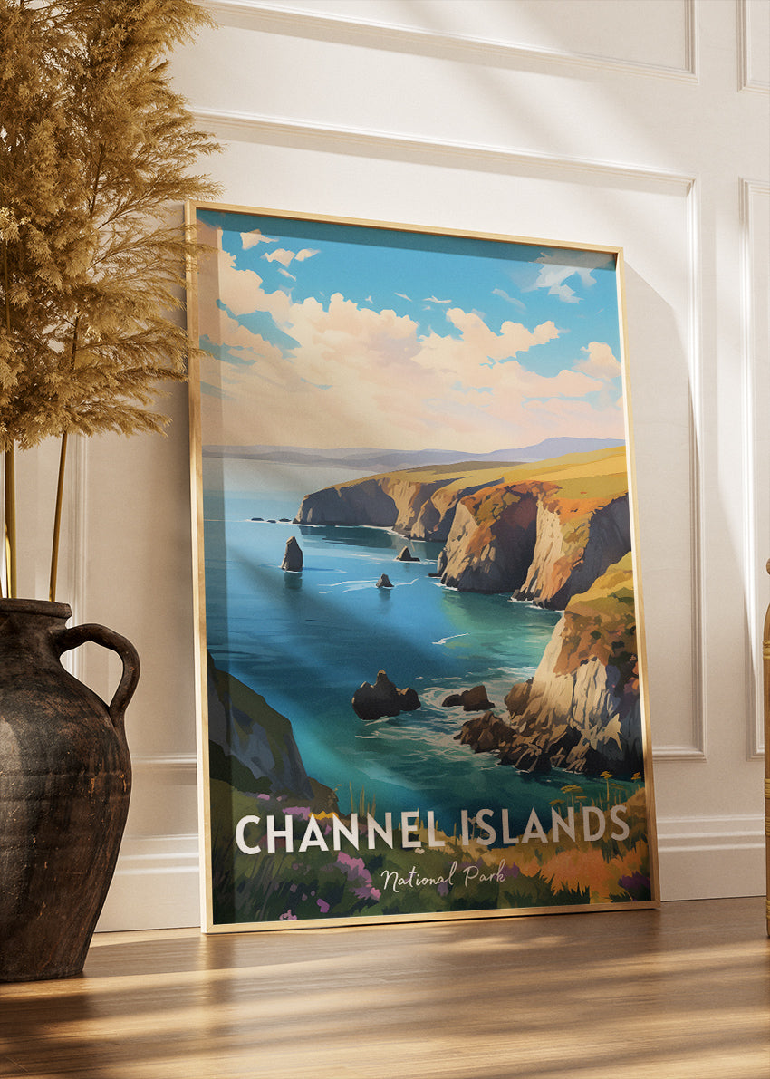 Channel Islands National Park Poster & Canvas Print – Coastal Cliff Landscape Wall Art