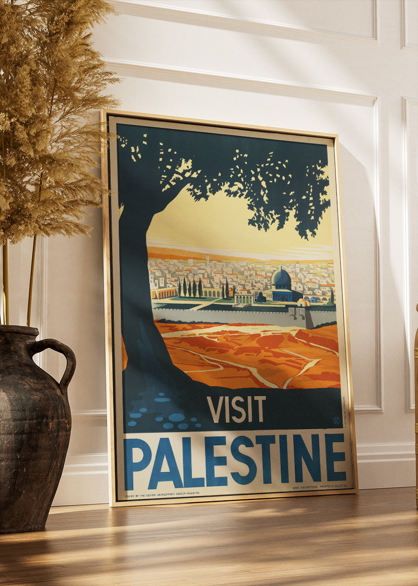 Visit Palestine Poster & Canvas Print – Vintage Middle Eastern Travel Art