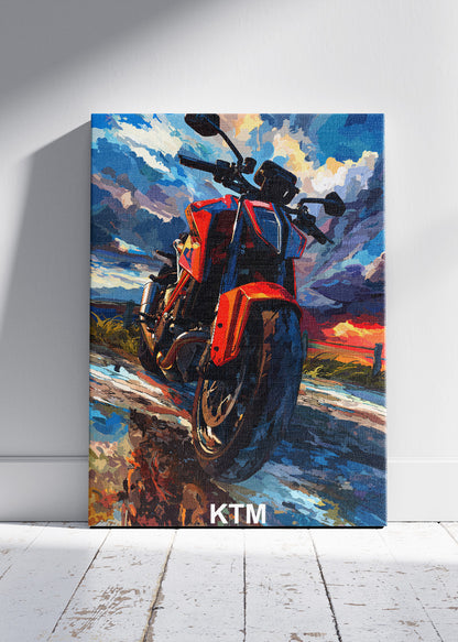 KTM Street Fury Motorcycle Wall Art Poster & Canvas