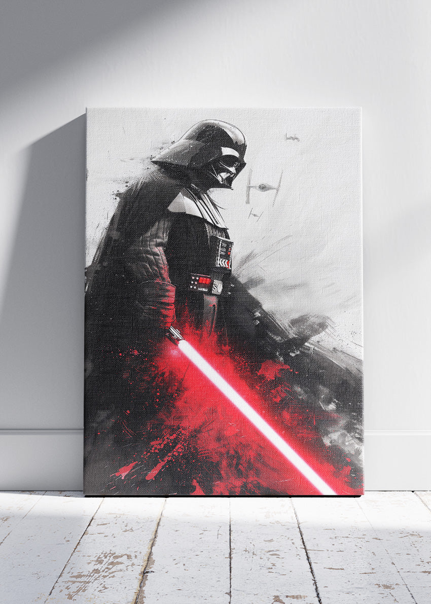 Darth Vader Red Lightsaber Portrait Canvas & Poster Print – AI PRINT LAB