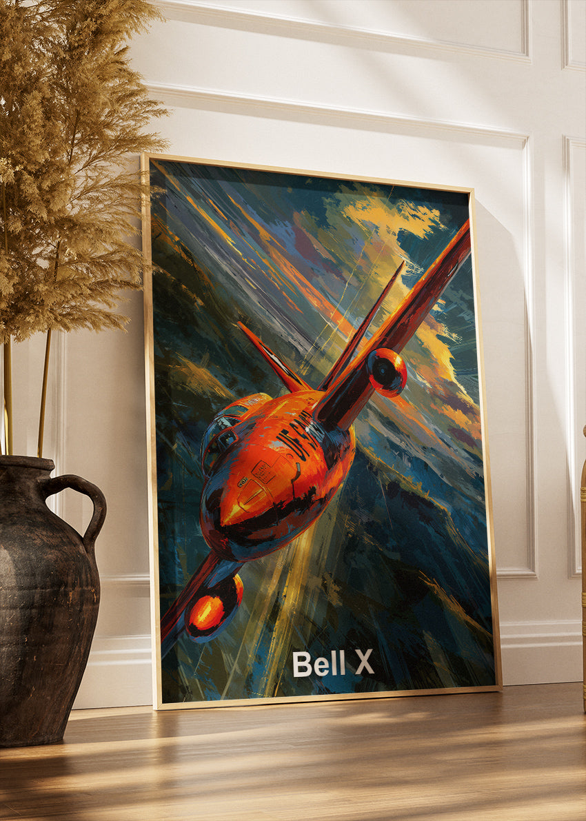 Bell X-1 Supersonic Rocket Plane Poster & Canvas Print – Aviation Art – Aiprintlab
