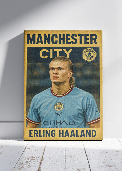 Manchester City Erling Haaland Wall Art | Iconic Football Poster & Canvas