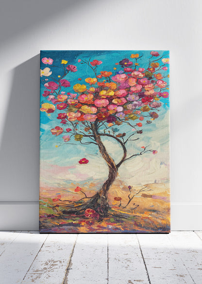 Colorful Blossom Tree Abstract Landscape Canvas & Poster Print – AI PRINT LAB