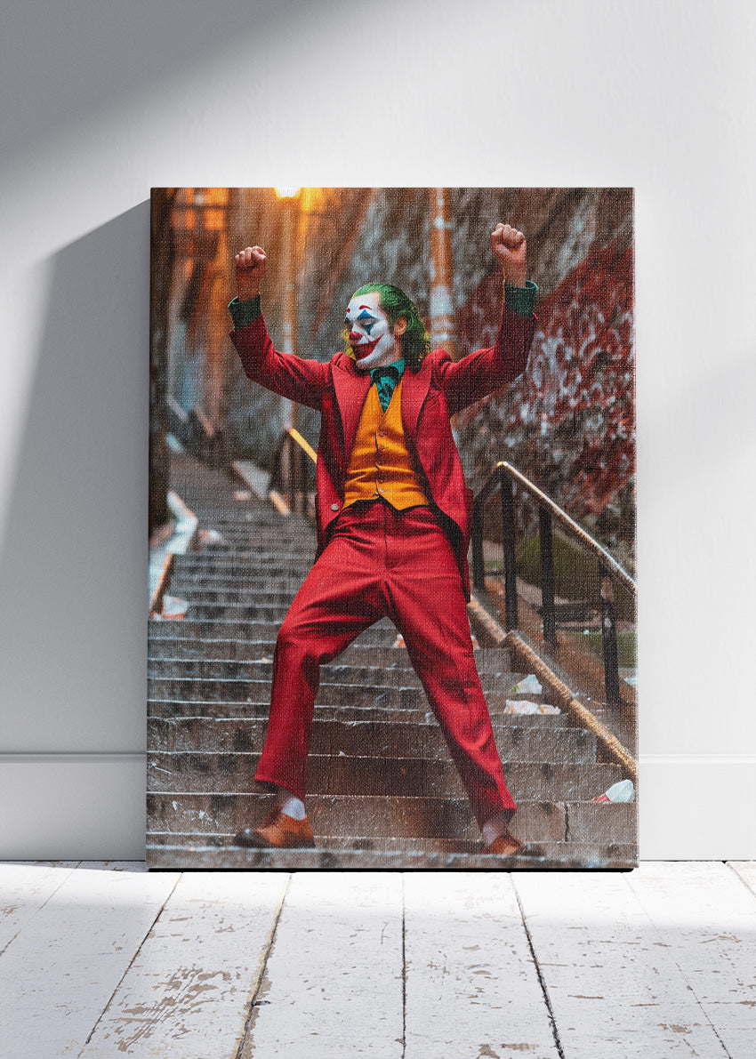 Joker Staircase Dance Portrait Canvas & Poster Print – AI PRINT LAB