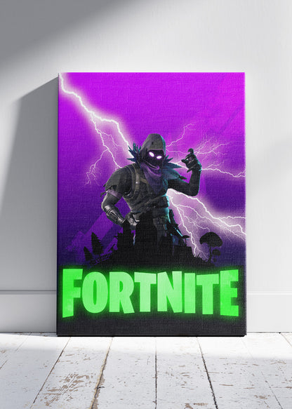 Fortnite Gaming Wall Art Poster & Canvas – Neon Storm Action Artwork