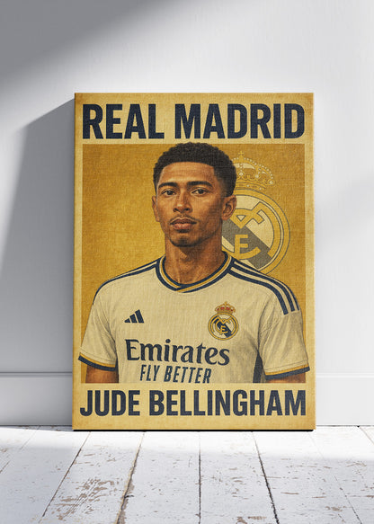 Real Madrid Jude Bellingham Wall Art | Iconic Football Poster & Canvas
