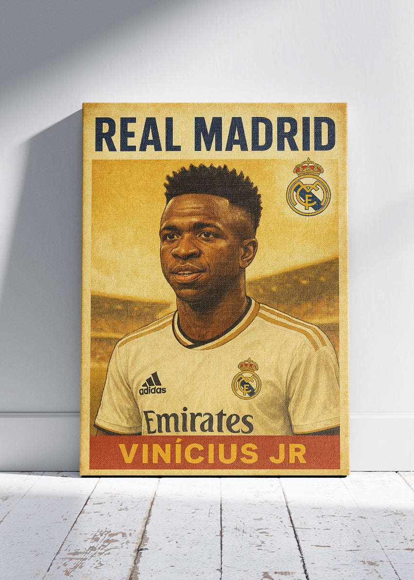 Real Madrid Vinícius Jr Wall Art | Iconic Football Poster & Canvas