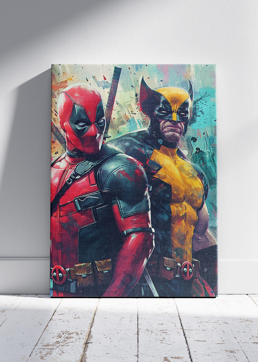 Deadpool & Wolverine Duo Canvas & Poster Print – AI PRINT LAB