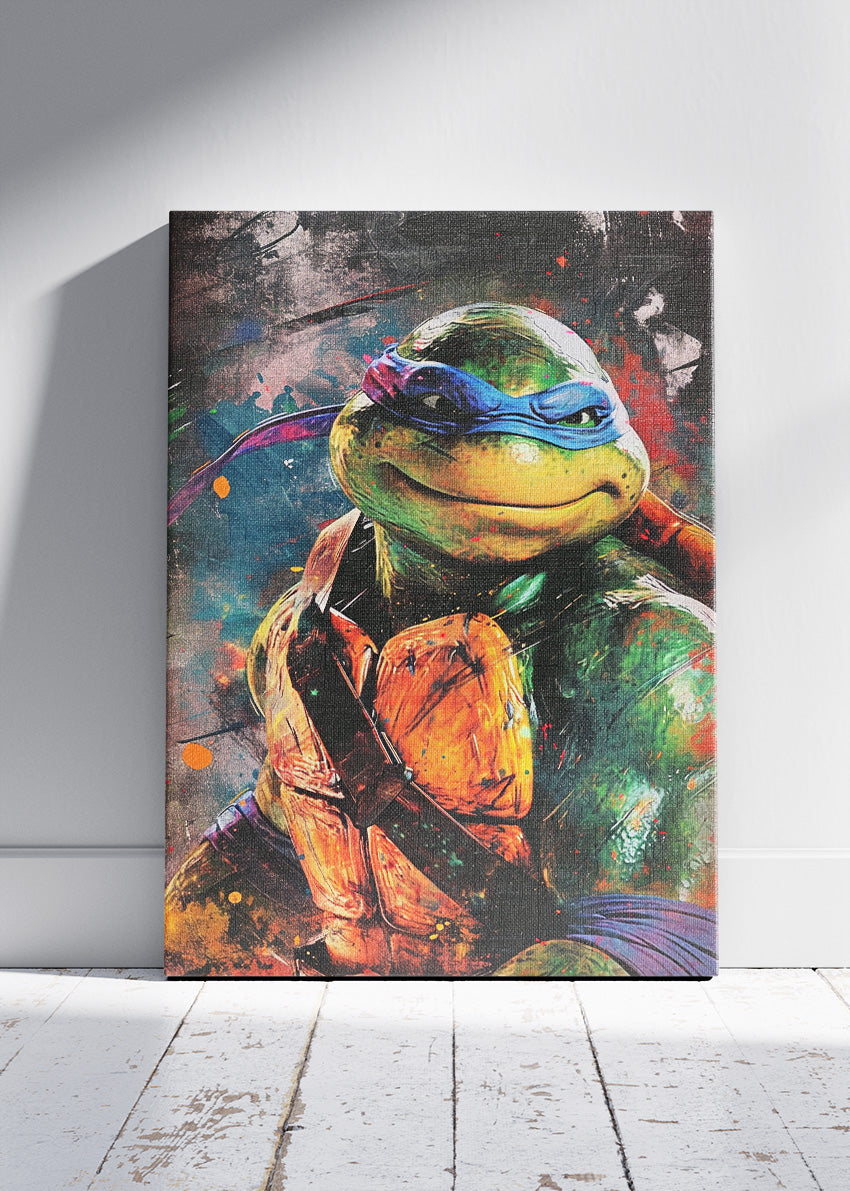 Leonardo Ninja Turtle Color Splash Canvas & Poster Print – AI PRINT LAB