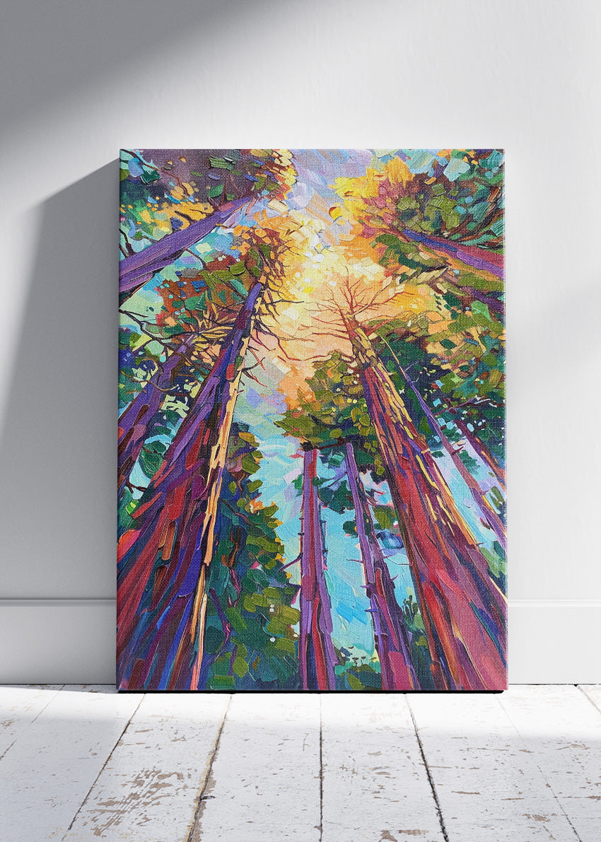 Colorful Forest Sky Perspective Canvas & Poster Print – AI PRINT LAB