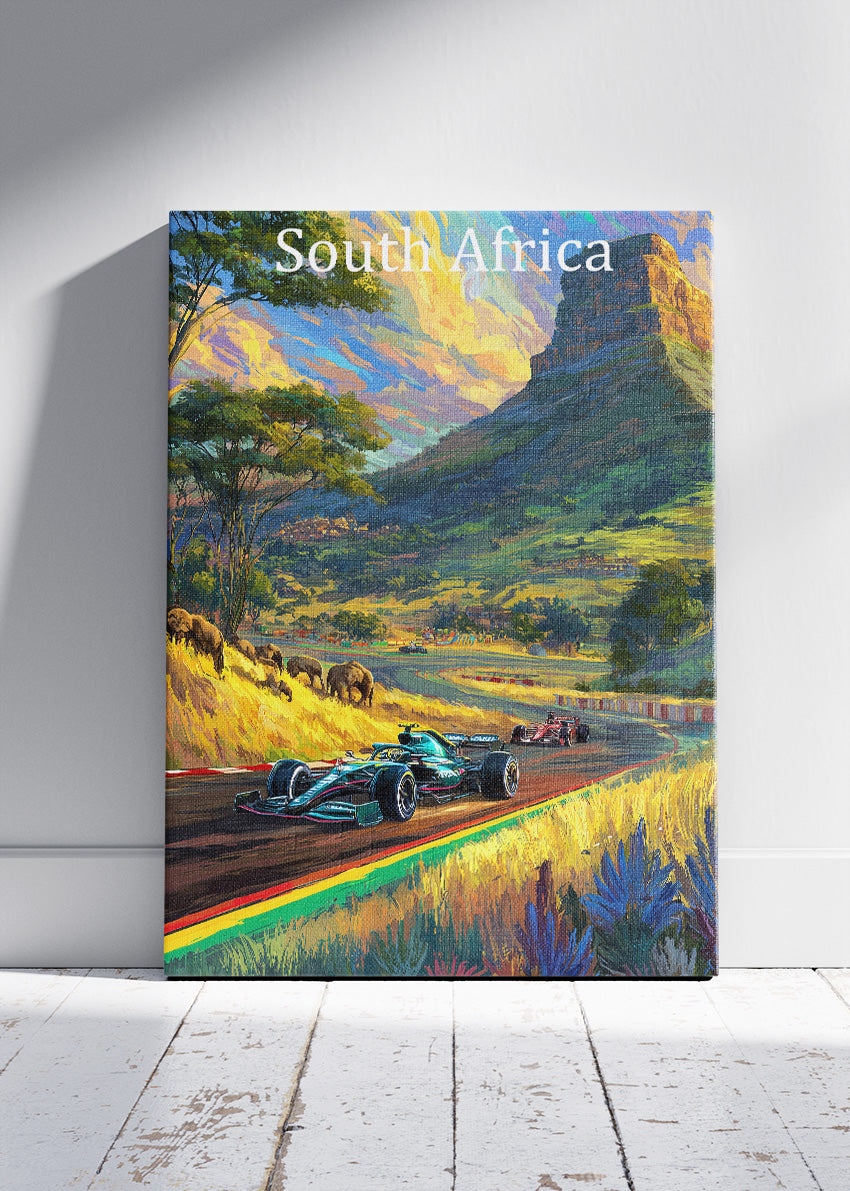 South Africa Safari Formula 1 Landscape Canvas Print & Poster – AI PRINT LAB