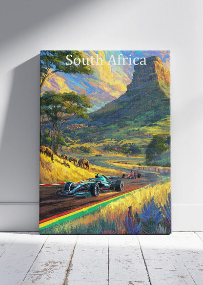 South Africa Safari Formula 1 Landscape Canvas Print & Poster – AI PRINT LAB