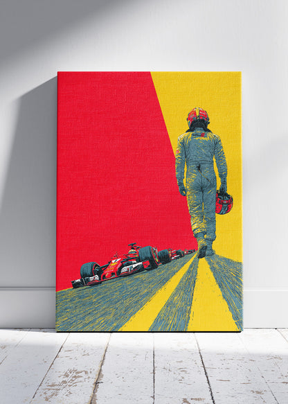 Formula 1 Driver Journey Poster Canvas Print – Motorsport Minimal Racing Wall Art – AI PRINT LAB