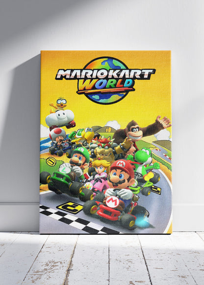 Mario Kart World Wall Art Poster & Canvas – Iconic Racing Heroes Gaming Artwork