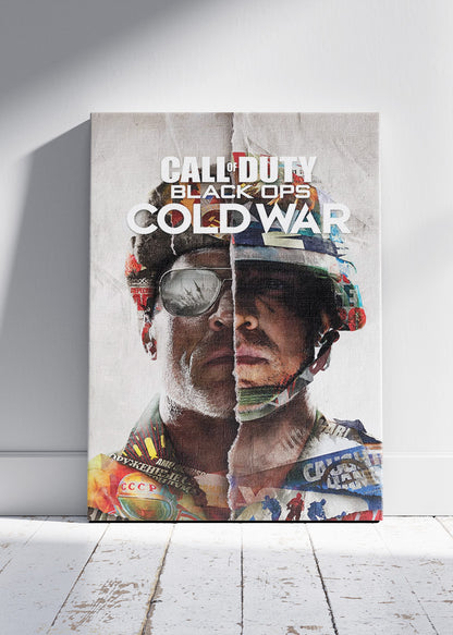 Call of Duty Black Ops Cold War Wall Art Poster & Canvas – Iconic Dual Soldier Gaming Artwork