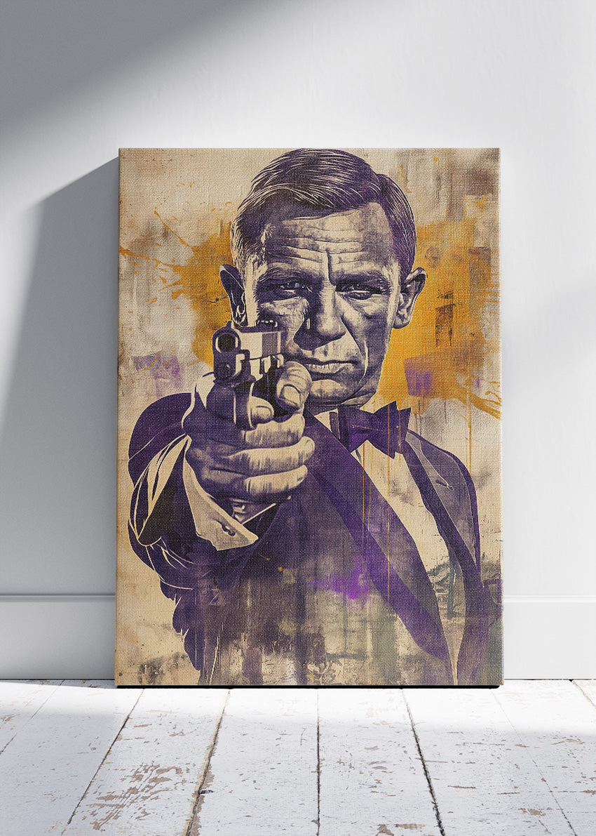Secret Agent Inspired Wall Art – Classic Spy Portrait Poster & Canvas Print