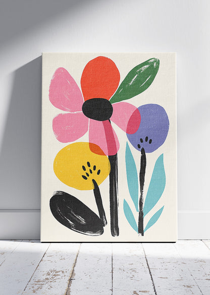 Modern Minimalist Floral Illustration Canvas & Poster Print – AI PRINT LAB