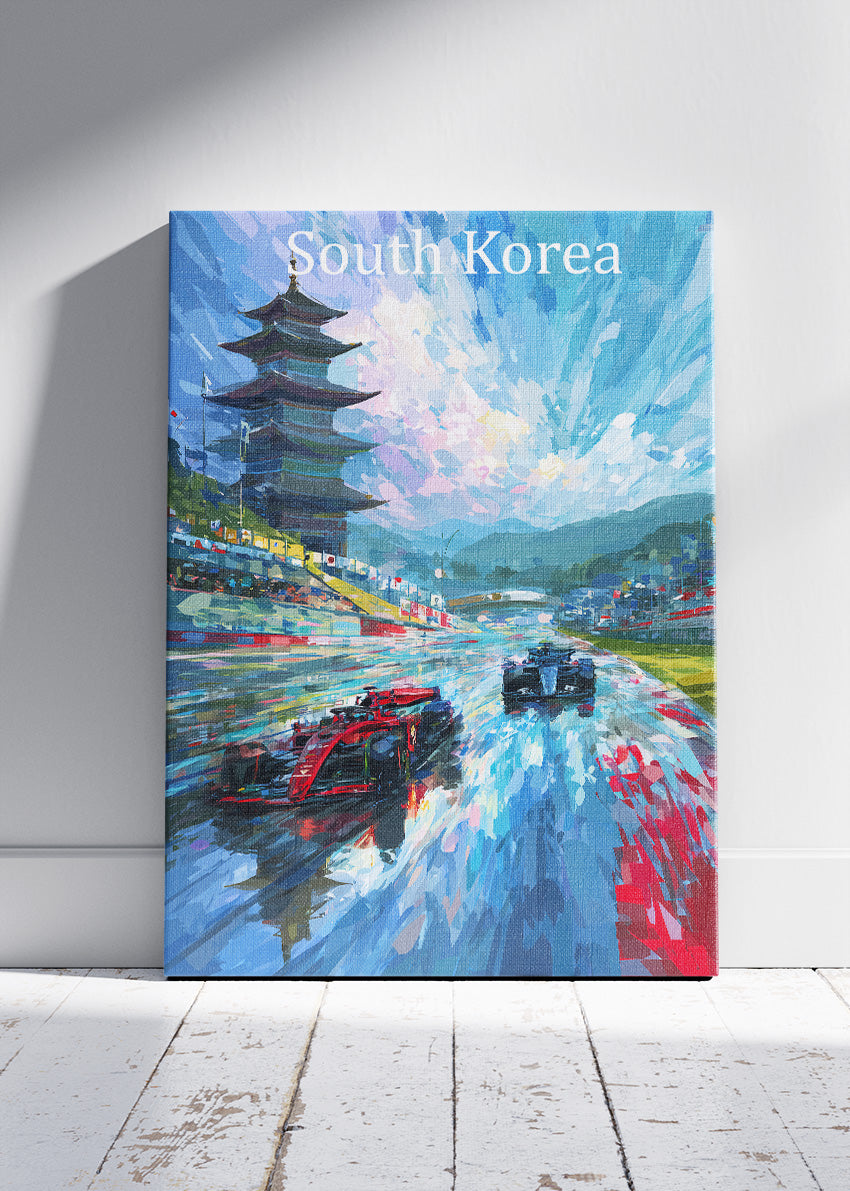 South Korea Temple Circuit Formula 1 Canvas Print & Poster – AI PRINT LAB