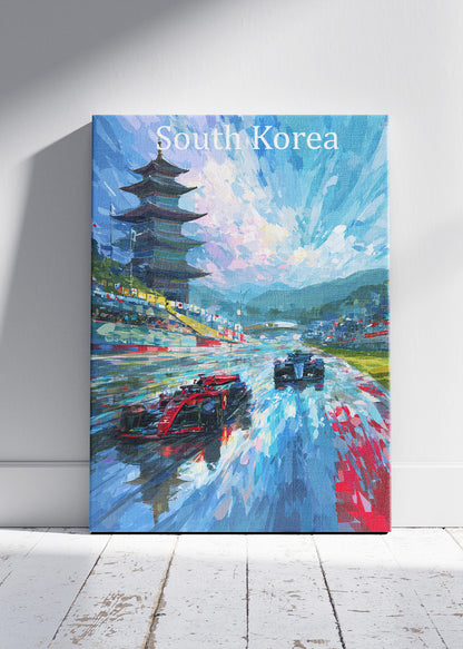South Korea Temple Circuit Formula 1 Canvas Print & Poster – AI PRINT LAB