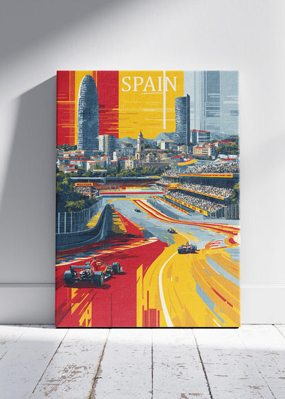 Spain Barcelona Formula 1 Circuit Canvas Print & Poster – AI PRINT LAB