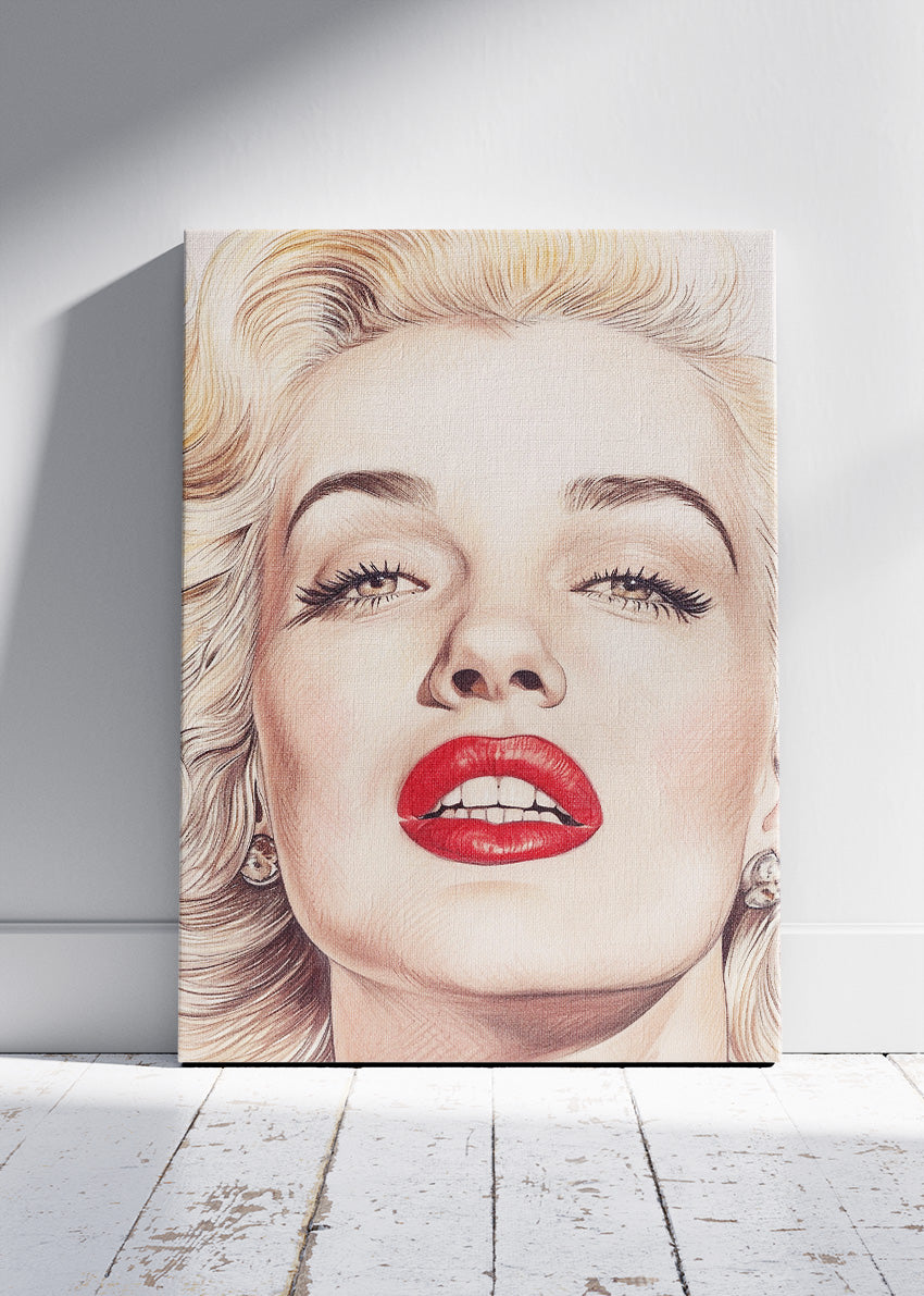 Marilyn Monroe Classic Hollywood Portrait – Vintage Glamour Wall Art Poster & Canvas