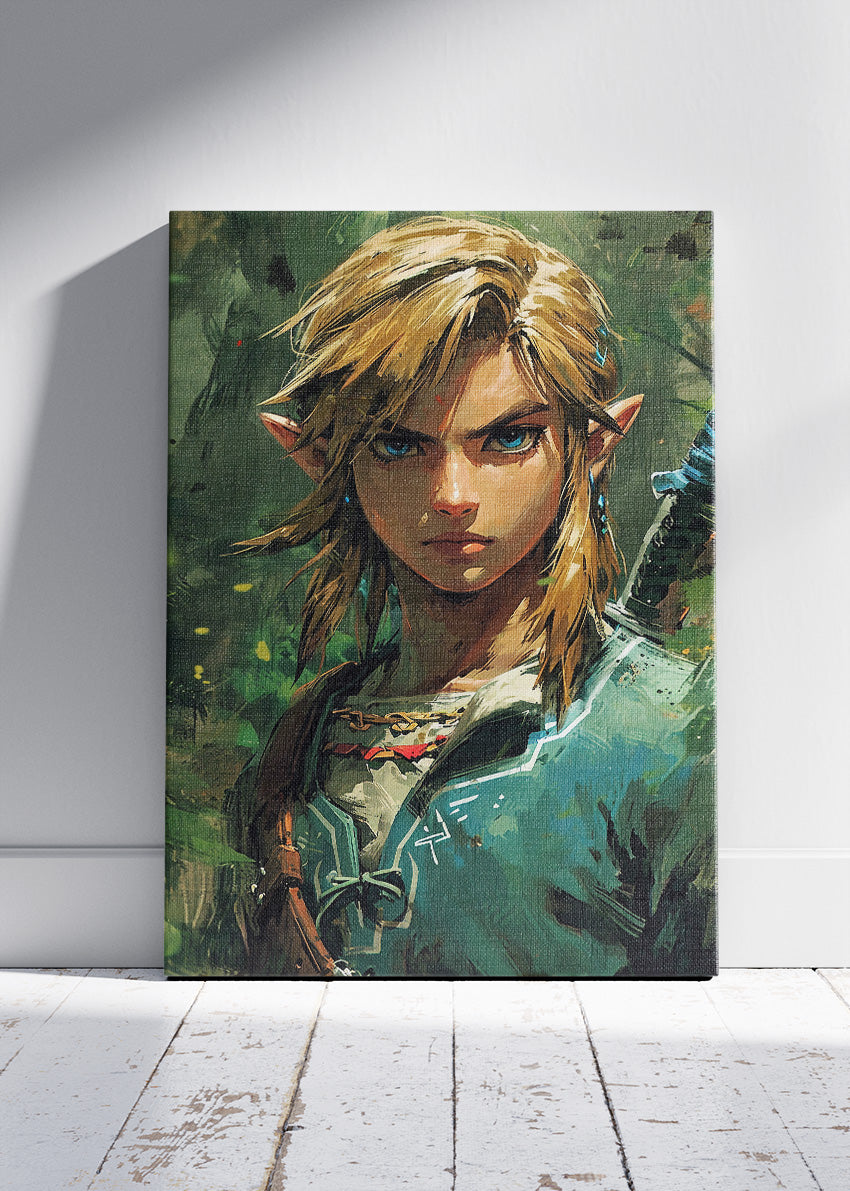 The Legend of Zelda Tears of the Kingdom Wall Art Poster & Canvas – Iconic Link Portrait Gaming Artwork