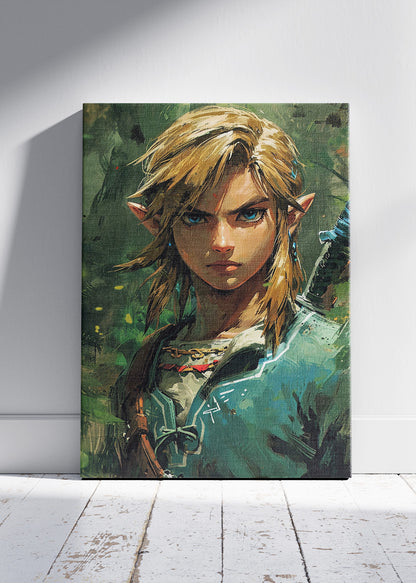The Legend of Zelda Tears of the Kingdom Wall Art Poster & Canvas – Iconic Link Portrait Gaming Artwork