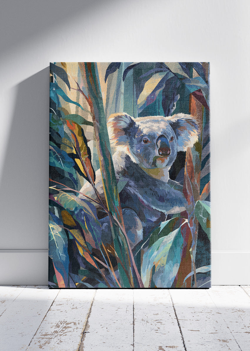 Koala Wall Art Poster & Canvas Print – Painterly Australian Wildlife Illustration