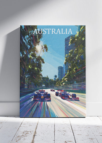 Australia Formula Racing City Poster & Canvas Print | Dynamic Motorsport Wall Art