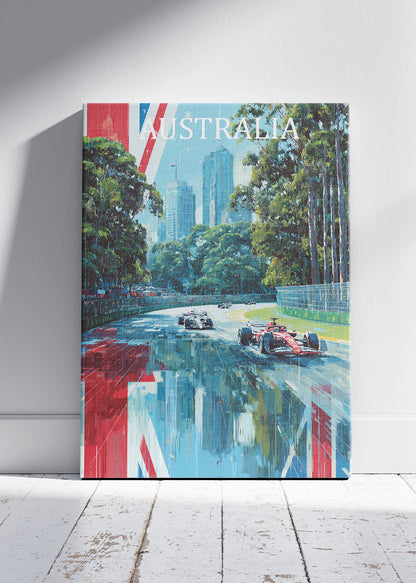 Australia Formula Racing Urban Poster & Canvas Print | Modern City Circuit Wall Art