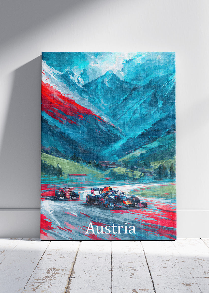 Austria Formula Racing Poster & Canvas Print | Alpine Motorsport Wall Art