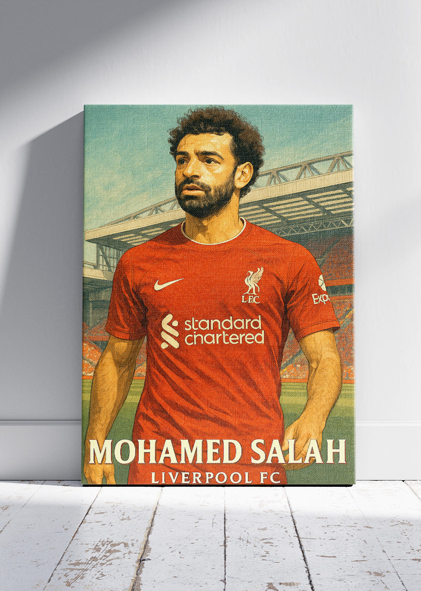 Liverpool FC Mohamed Salah Wall Art | Iconic Football Poster & Canvas