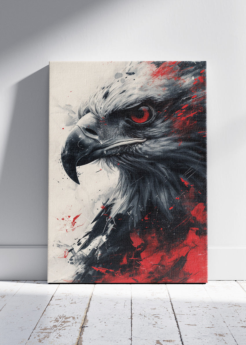 Fierce Eagle Canvas Print & Poster – Dark Wildlife Wall Art