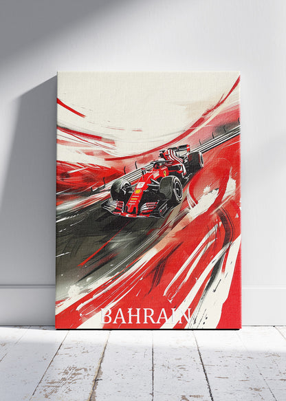 Bahrain Formula 1 Wall Art Poster & Canvas | Abstract F1 Racing Speed Print