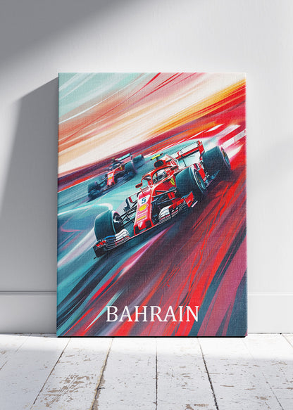Bahrain Formula 1 Speed Art Poster & Canvas | Dynamic F1 Racing Wall Art