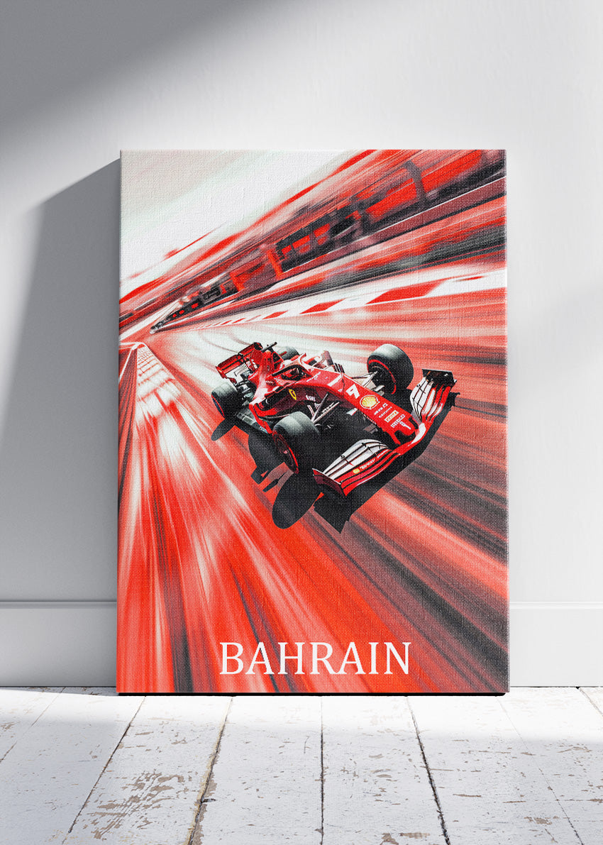 Bahrain Formula 1 Speed Art Poster & Canvas | Dynamic F1 Racing Wall Art