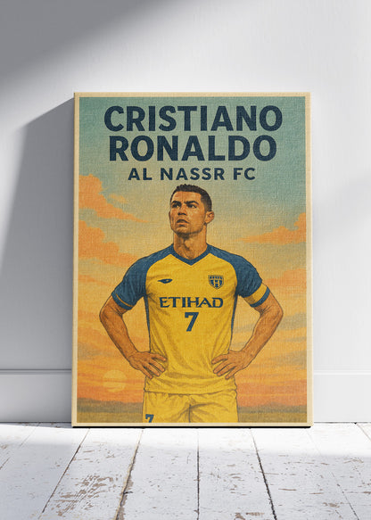 Cristiano Ronaldo Al Nassr FC Football Wall Art | Global Icon Striker Poster & Canvas