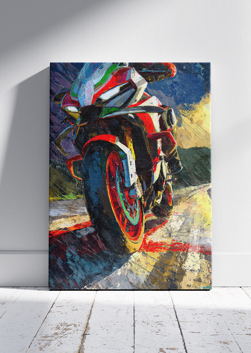 Austria MotoGP Extreme Lean Angle Racing Wall Art Poster & Canvas