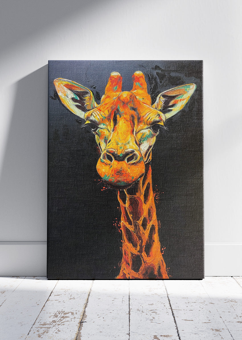 Giraffe Canvas Print & Poster – Bold Modern Animal Wall Art