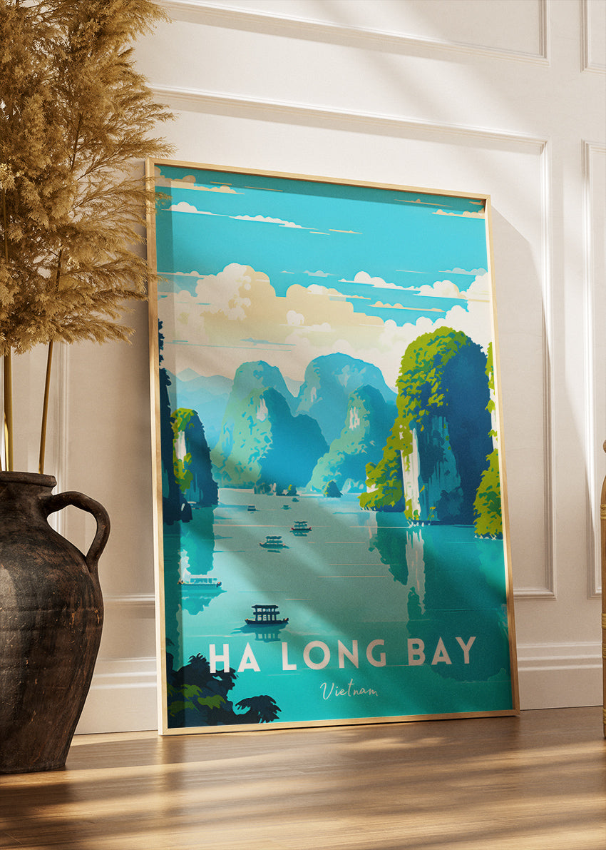 Ha Long Bay Vietnam Poster & Canvas Print – Scenic Tropical Landscape Wall Art