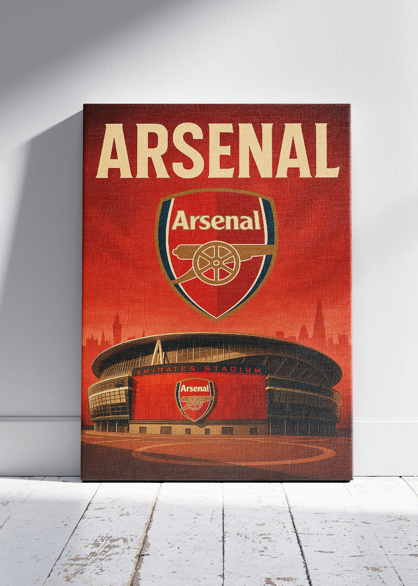 Arsenal Stadium Inspired Football Poster & Canvas | North London Wall Art