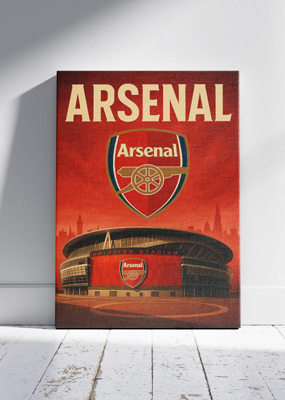 Arsenal Stadium Inspired Football Poster & Canvas | North London Wall Art