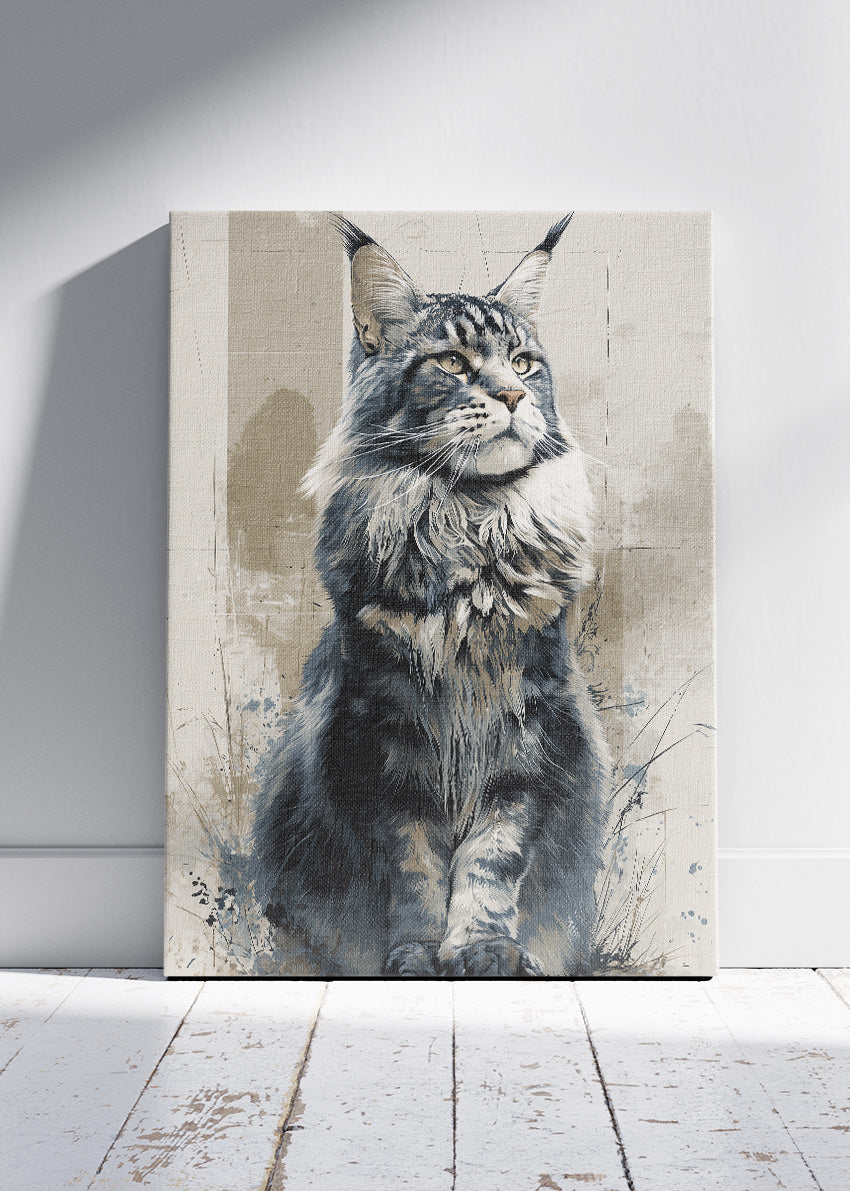Majestic Lynx Cat Canvas Print & Poster – Elegant Wildlife Wall Art