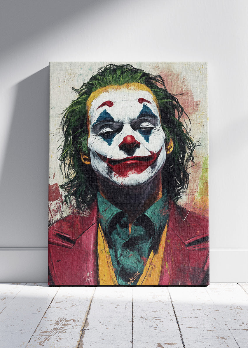 Joker – Modern Painted Portrait Canvas & Poster Print – AI PRINT LAB