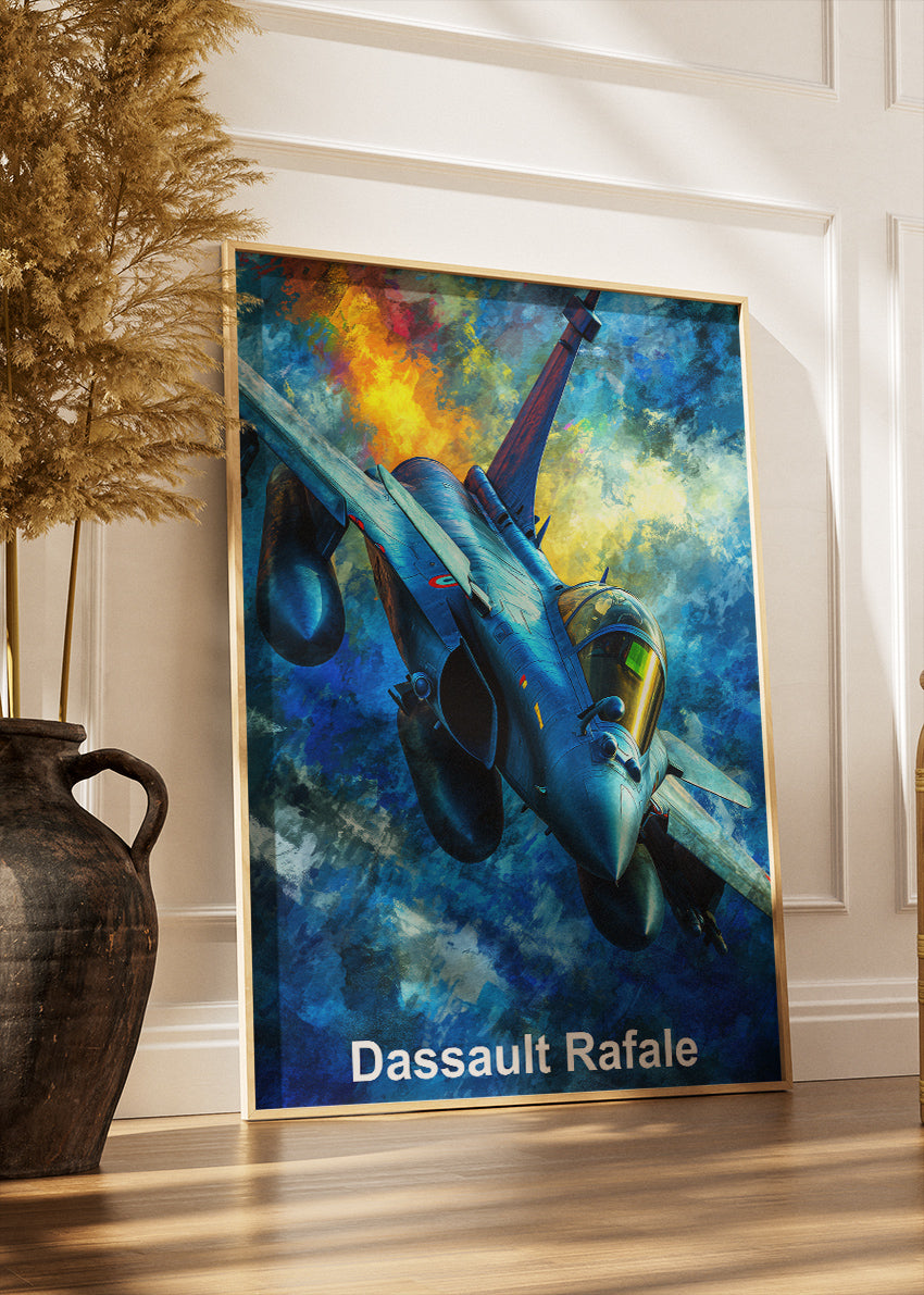 Dassault Rafale Fighter Jet Poster & Canvas Print – Modern Aviation Art – Aiprintlab