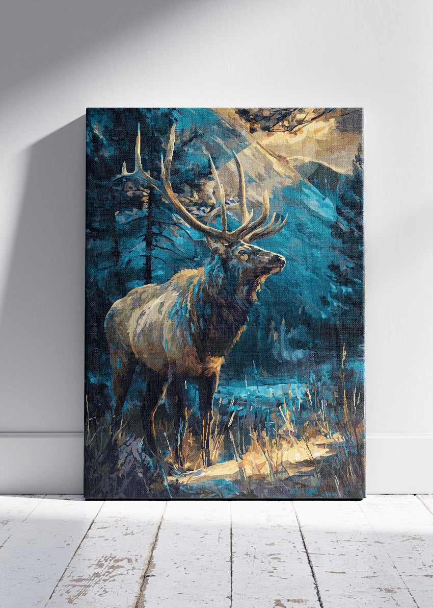 Majestic Stag Canvas Print & Poster – Forest Wildlife Wall Art