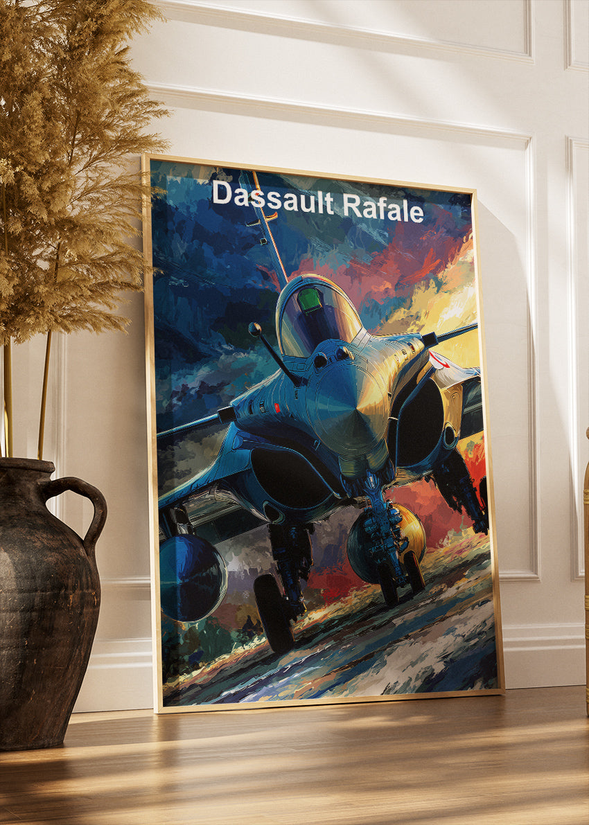 Dassault Rafale Fighter Jet Poster & Canvas Print – Dynamic Aviation Artwork – Aiprintlab