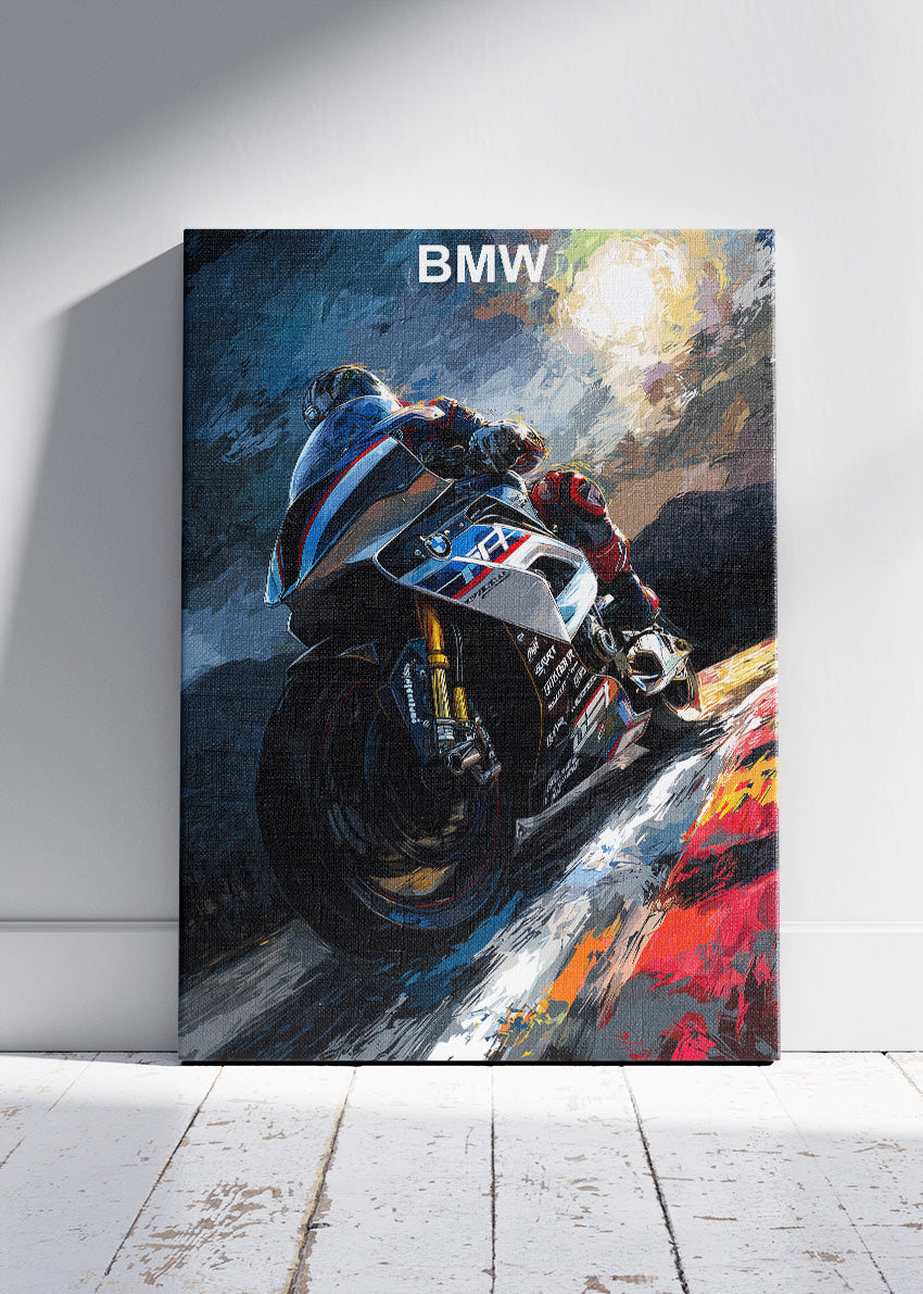 BMW Superbike Racing Wall Art Poster & Canvas