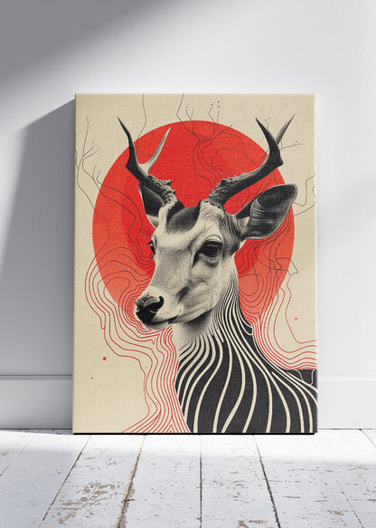 Abstract Antelope Poster & Canvas Print – Modern Wildlife Art