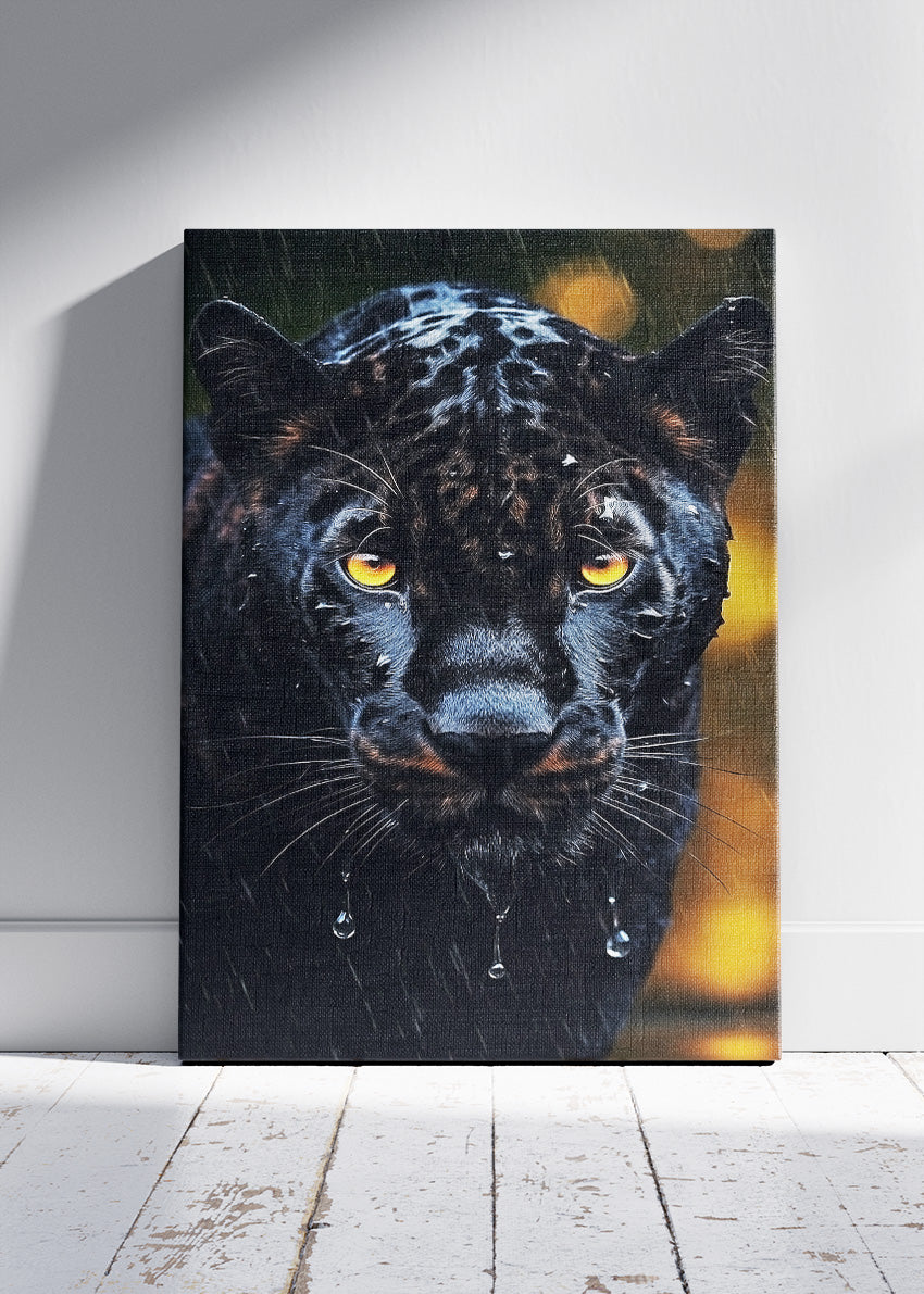 Black Panther Canvas Print & Poster – Dark Luxury Wildlife Wall Art